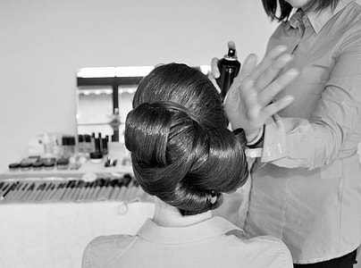 grayscale photography of woman with shiny hair thumbnail