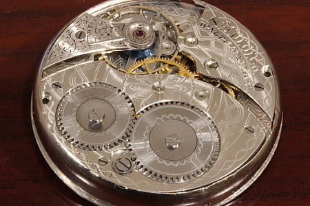 round silver-colored mechanical watch thumbnail