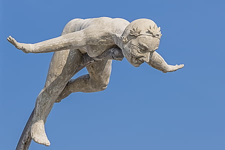 selective focus of concrete statue thumbnail