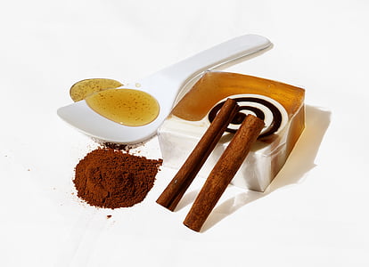 honey, powder and box on white surface thumbnail