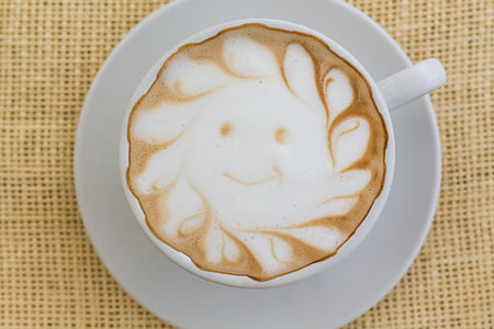 round white ceramic mug with saucer thumbnail