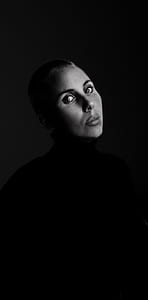 woman face grayscale photo thumbnail