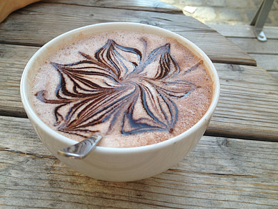 white ceramic mug filled with latte thumbnail
