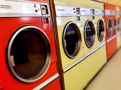 red and yellow front-load washing machines thumbnail