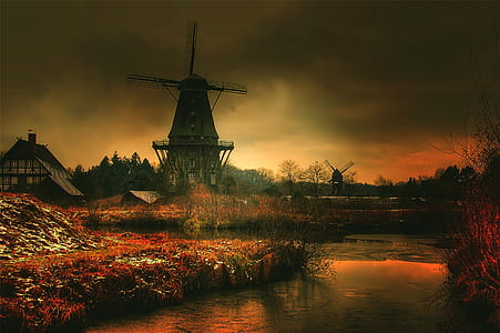 dawn, landscape, nature, sky thumbnail