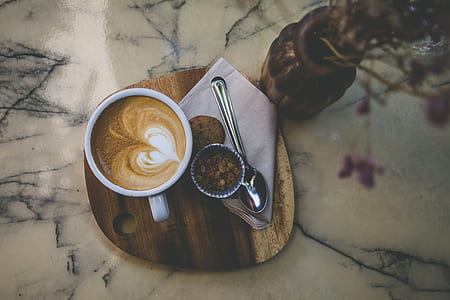 coffee in cup with tray thumbnail