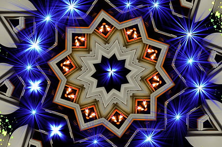 gray, blue, and red optical illusion digital wallpaper thumbnail