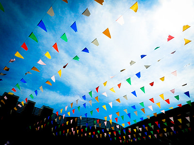 hanged assorted-color buntings thumbnail