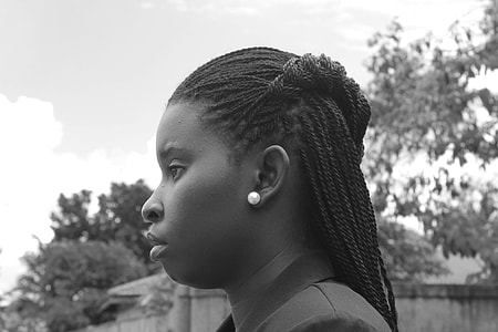 grayscale photography of woman thumbnail
