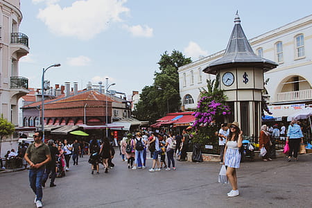 Group of People Walking at Street thumbnail