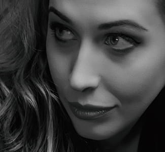 Grayscale Photo of Woman thumbnail