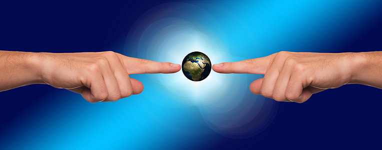 person hand pointing on earth thumbnail