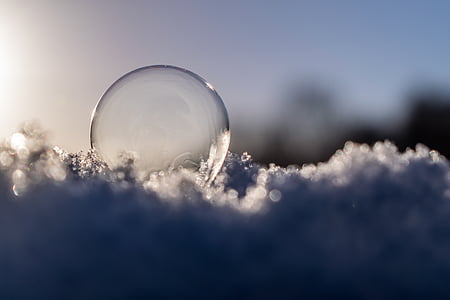 selective focus photography of clear ball thumbnail