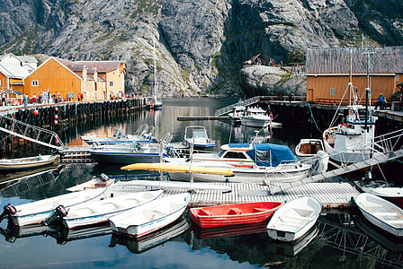 Boats in a fishing village thumbnail