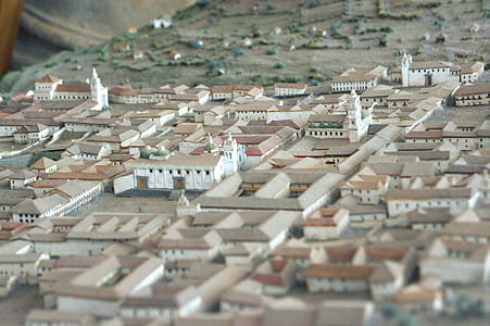selective focus photography of village miniature thumbnail