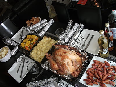 roasted chicken on silver plate thumbnail