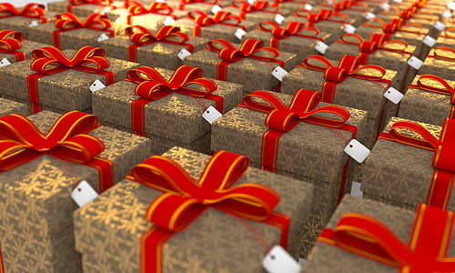 red and brown gift box lot thumbnail