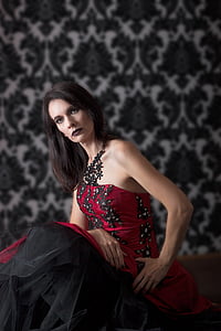 gothic, make-up, woman, studio, goth, makeup thumbnail