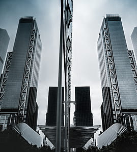 worm's eye view of white building during daytime thumbnail