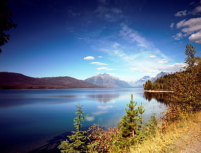 lake surrounded with trees and mountain thumbnail