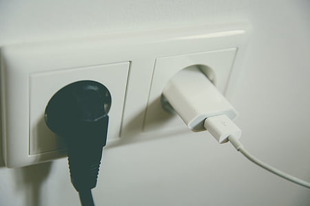 two charger and appliance plug in wall socket thumbnail