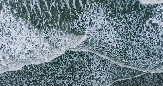 aerial photography of sea waves thumbnail