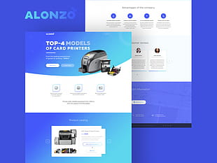 Alonzo Landing Page Template svg, psd file