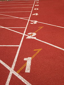 red track and field track with numbers thumbnail