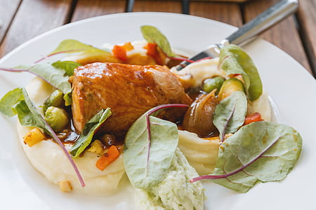 Fresh summer food. Chicken meat with vegetables thumbnail