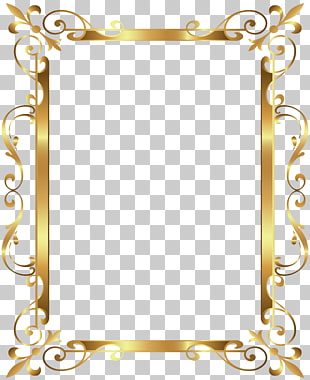 Gold frame , Gold Border Frame Deco Transparent , gold photo frame PNG clipart