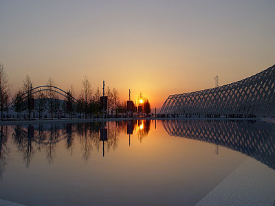 Sunset view of the OAKA Complex in Marousi, Greece thumbnail