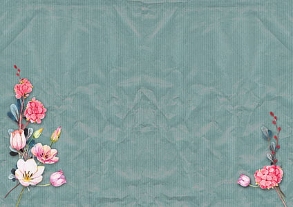 pink and teal floral textile thumbnail
