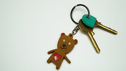 brown bear keychain clip art thumbnail