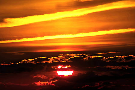 silhouette of clouds during sunset thumbnail