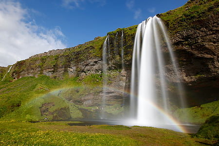 Skogafoss falls, Iceland at daytime thumbnail