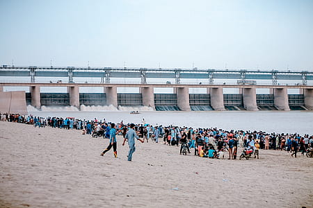 Photograph of a Crowd by the Water thumbnail