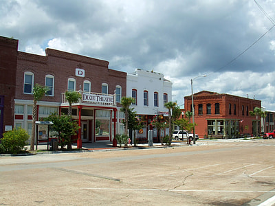 Street in Apalachicola showing the Dixie Theatre in Apalachicola, Florida thumbnail