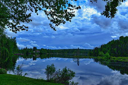 lake surrounded with trees thumbnail