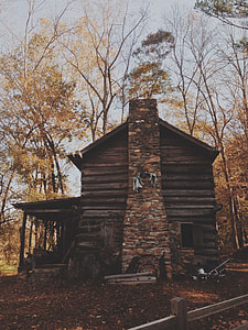 brown wooden house with chimney thumbnail