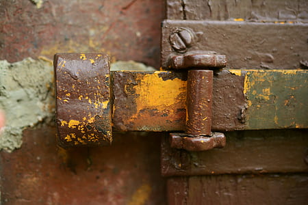 brown metal door lock on focus photo thumbnail