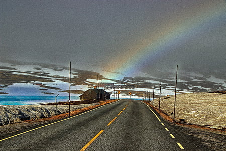 road horizon with rainbow thumbnail
