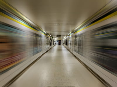 pathway between concrete walls thumbnail