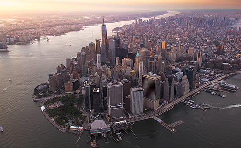 aerial photo of gray concrete buildings thumbnail