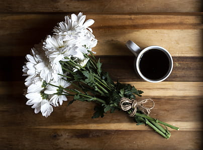Flowers And Coffee Photo thumbnail