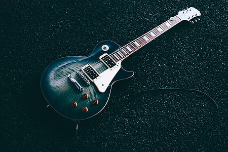 black and white electric guitar thumbnail