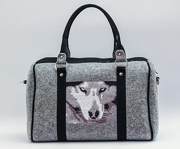 fashion, wolf, leather, bag thumbnail