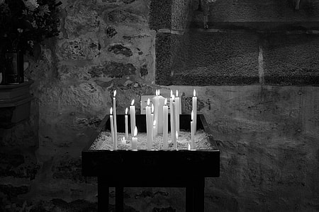 burning candles on table thumbnail