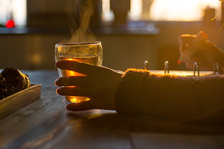 person holding clear drinking glass thumbnail