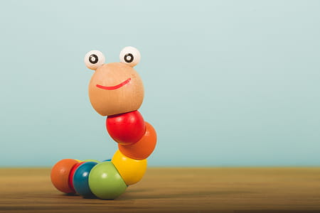 Wooden Baby Toy Worm Photo thumbnail