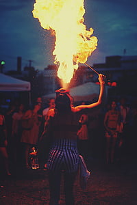 woman playing with fire thumbnail